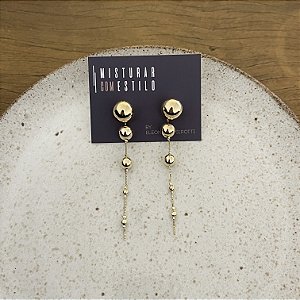 Brinco Esferas - Dourado