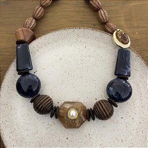 Colar Boho Rafa - Marinho