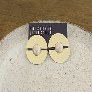 Brinco Orla Duplo Chapa - Madrepérola