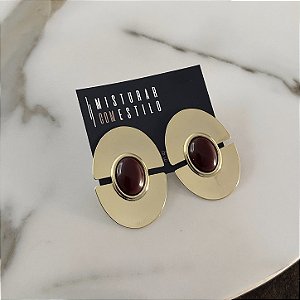 Brinco Orla Duplo Chapa - Marsala