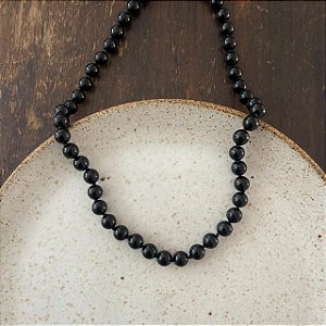 Colar Pedras Naturais Pedra Ibiza - G - Preto