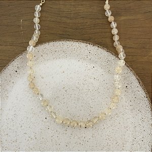 Colar Pedras Naturais Ibiza - G - Rutilado