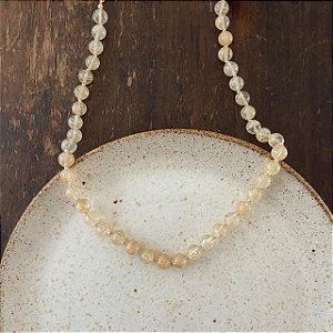 Colar Pedras Naturais Ibiza - G - Rutilado