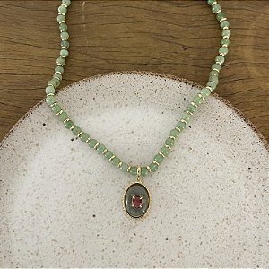 Colar Pedra Natural - Eleonora - Verde