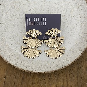 Brinco Festa Leque - Dourado
