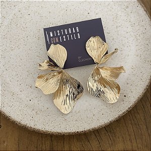 Brinco Festa Flor - Dourado