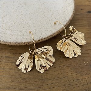 Argola Festa Flor - Dourado