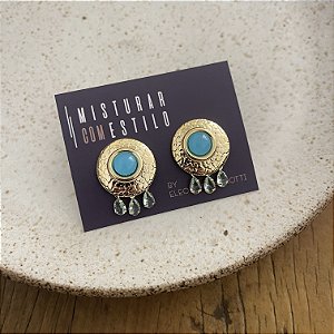 Brinco Orla Redondo Turquesa