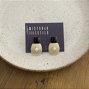 Brinco Orla Preto e Branco