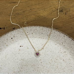 Colar Pavê com Rubi