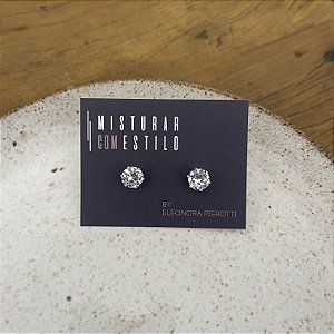 Brinco Solitário Coroa - G