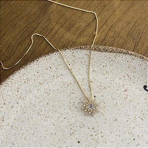 Colar Sol de Zircônia