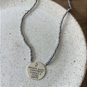 Colar Cristais - Espírito Santo Onipotente - Ródio