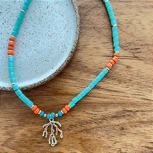 Colar Mar Turquesa - Coral