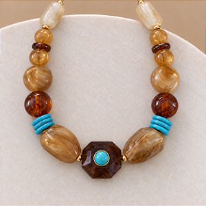 Colar Boho Rafa - Caramelo