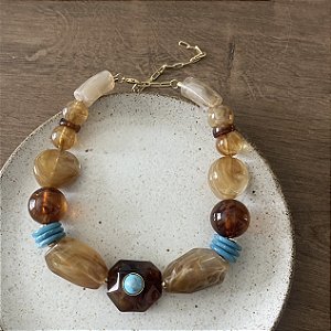 Colar Boho Rafa - Caramelo