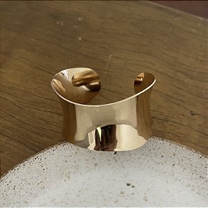 Bracelete Meia Lua Liso - Dourado