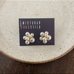 Brinco Flor Sete Pérolas