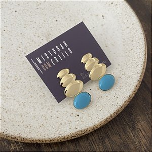 Brinco Orla Liso - Turquesa