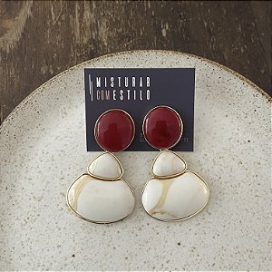 Brinco Orla Resina - Marsala