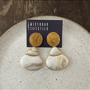 Brinco Orla Resina - Mostarda