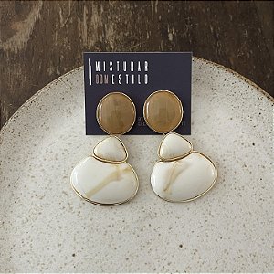 Brinco Orla Resina - Cappucino