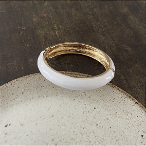 Bracelete Orla Esmaltado - Branco