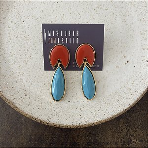 Brinco Orla Gota - Turquesa