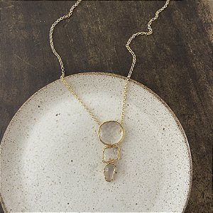 Colar Orla Pedra Orgânica - Cristal