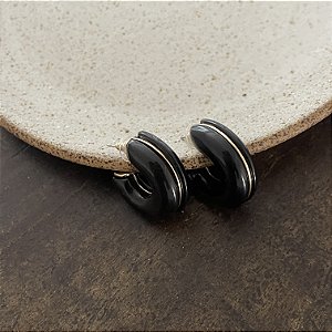 Argola Orla de Resina - Fumê