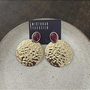 Brinco Orla Chapa Martelada - Uva