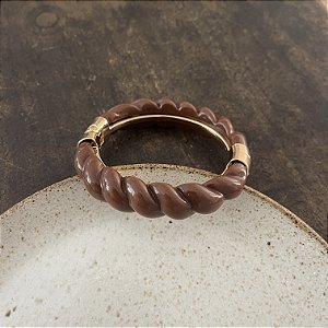 Bracelete Orla de Resina - Café