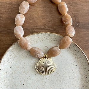 Colar Orla Concha - Marfim