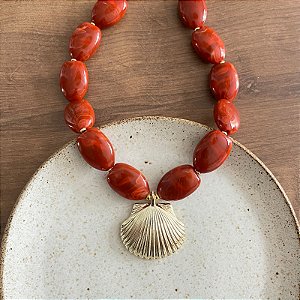 Colar Orla Concha - Terracota