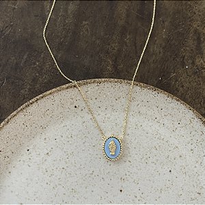 Colar N. S. das Graças - Turquesa