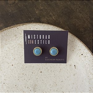Brinco Orla Redondo Turquesa