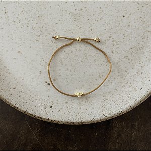 Pulseira de Seda Espirito Santo - Caramelo