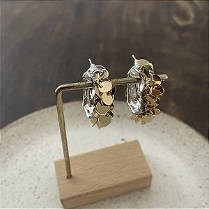 Argola Confete Bicolor