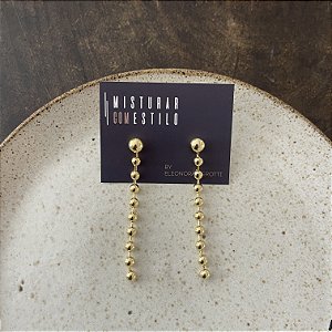 Brinco Esferas - Dourado