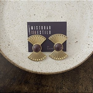 Brinco Lumière Laço com Pedra - Uva