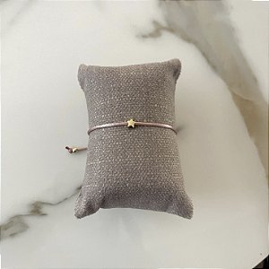 Pulseira de Seda Estrela - Rosa
