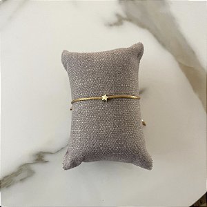 Pulseira de Seda Estrela - Caramelo