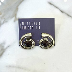 Brinco Orla Espiral - Café