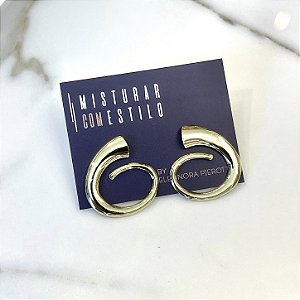 Brinco Orla Espiral - Dourado