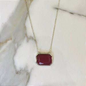 Colar Orla Octogonal - Magenta