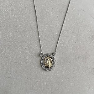 Colar Espírito Santo - Ródio com Dourado