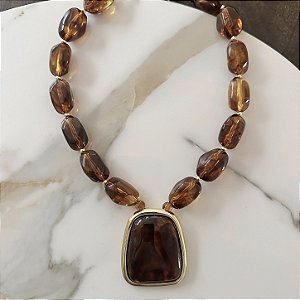 Colar Boho Pedras Max Orgânico - Tartaruga