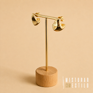 Brinco Gota Orgânica Lumière - Dourado