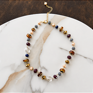 Colar Boho Cristais