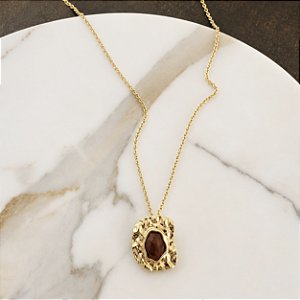 Colar Boho Corrente e Medalhão